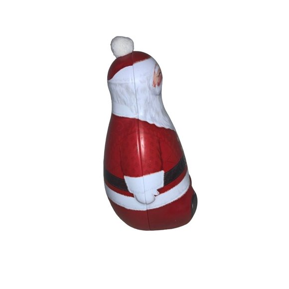 Christmas Santa Shaped Tin Gift Package Box Roly Poly EMPTY - Picture 2 of 6